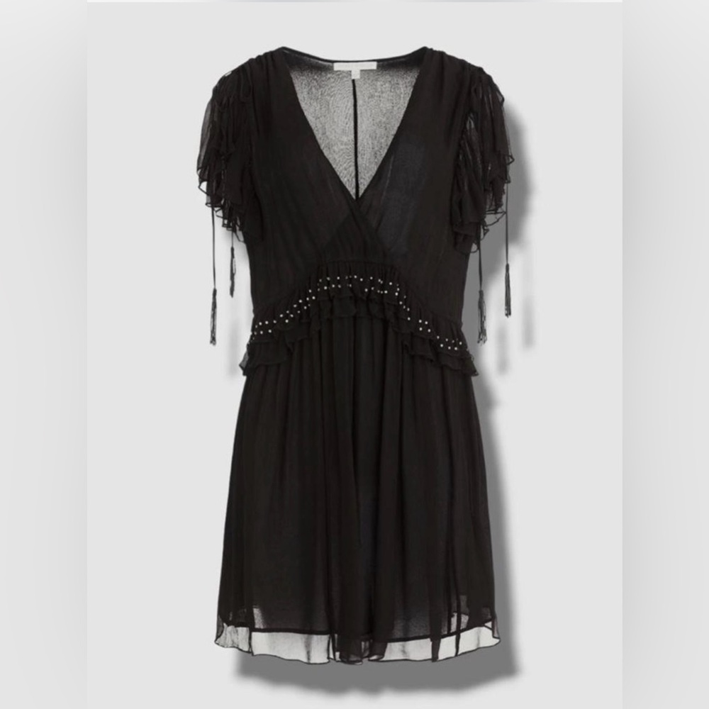 Secret mission Camille Flutter Sleeve Black Mini Dress - Picture 8 of 8